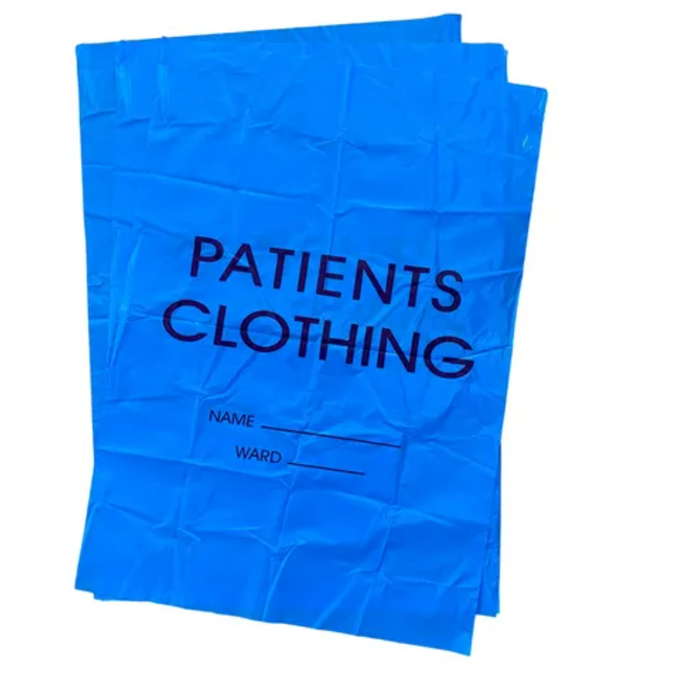 Patient Clothing Bags with Tearable Top