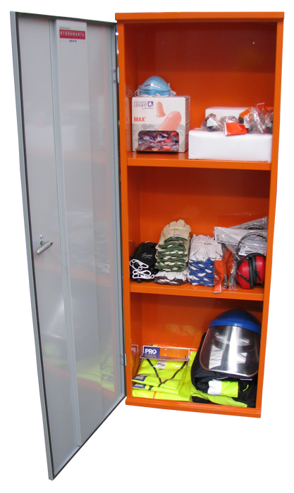 PPE Storage Cabinet - Single Large Door -3 Shelves