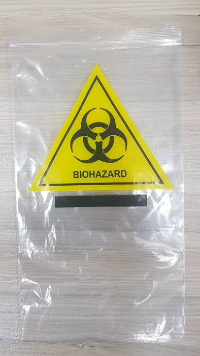 Biohazard Kangaroo Zip Lock Bag with Document Pouch