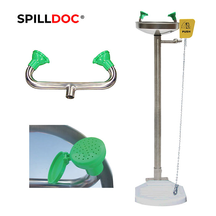 Spilldoc Floor Mounted Stand Eye Wash Station SD-540N/316SS
